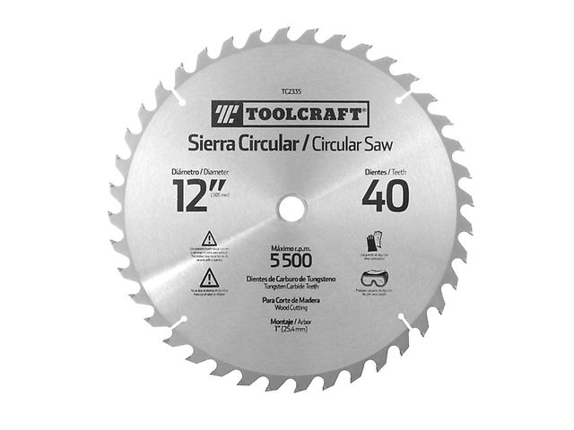 Toolcraft Tc2336 Sierra Circular 12plg Ehe 1plg Con 60 Dientes - ordena-com.myshopify.com