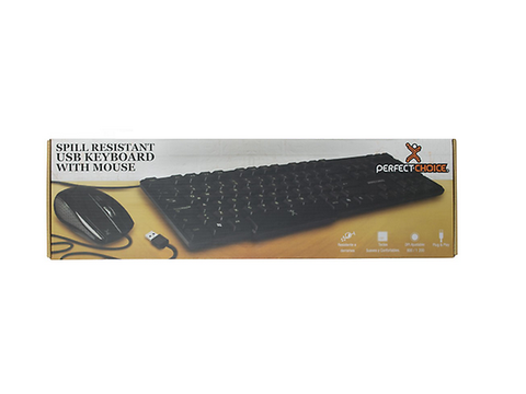 Perfect Choice Pc 200987 Kit De Teclado Y Mouse Alambrico, Antiderrames - ordena-com.myshopify.com