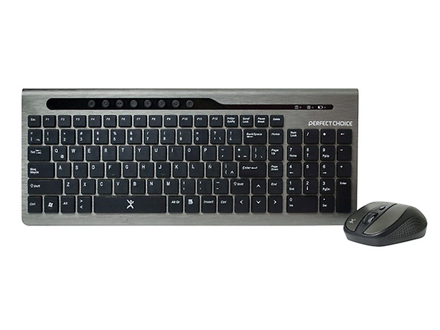 Perfect Choice Pc 200956 Kit De Teclado Multimedia Y Mouse, Gris Acero - ordena-com.myshopify.com