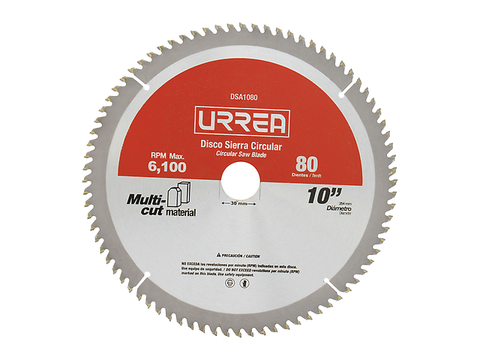 Urrea Dsm1080 Disco Para Sierra Circular 10, 80 Dientes - ordena-com.myshopify.com