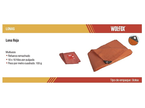 Wolfox Wf0025 Lona Roja 6.1m X 12.2m - ordena-com.myshopify.com