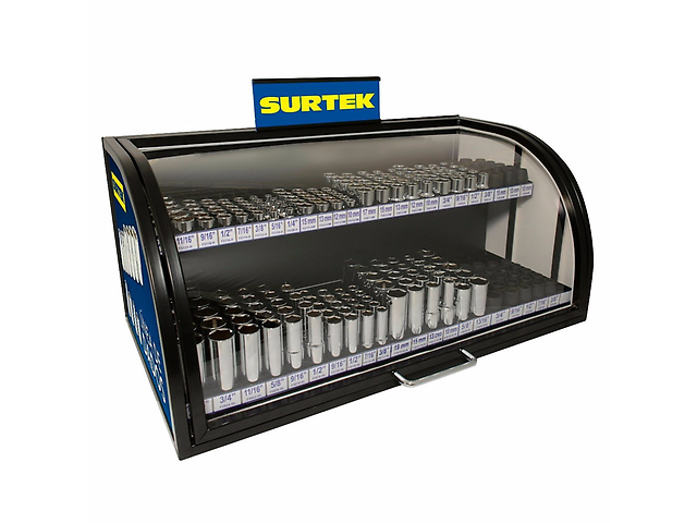 Surtek 126094 Despachador Con 275 Dados Y Accesorios De Mano De 3/8plg Y 1/2plg - ordena-com.myshopify.com