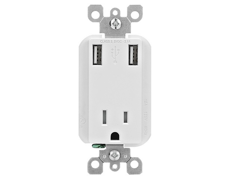 Leviton T5630 00 W Placa Elèctrica Un Receptaculo 2 Usb - ordena-com.myshopify.com