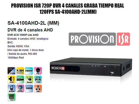 Provision Sa 4100 Ahd 1 Kit Vigilancia Dvr 4 Can 4 Cambala Mm Bal - ordena-com.myshopify.com