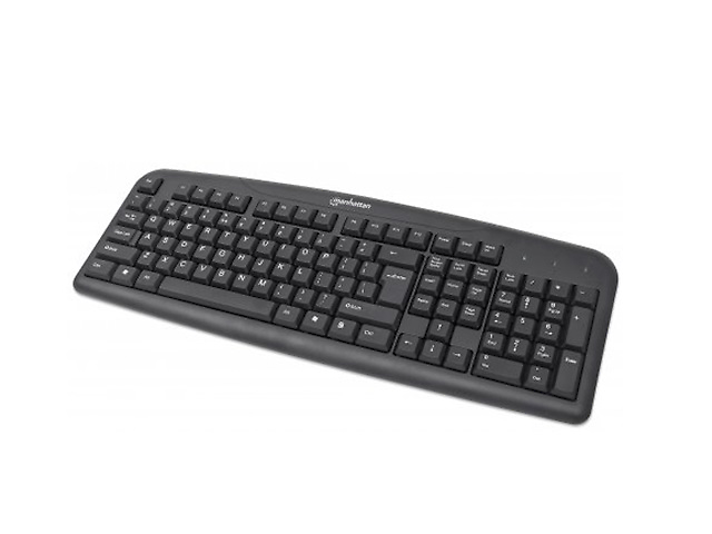 Manhattan 155113 Teclado Economico Usb Negro - ordena-com.myshopify.com