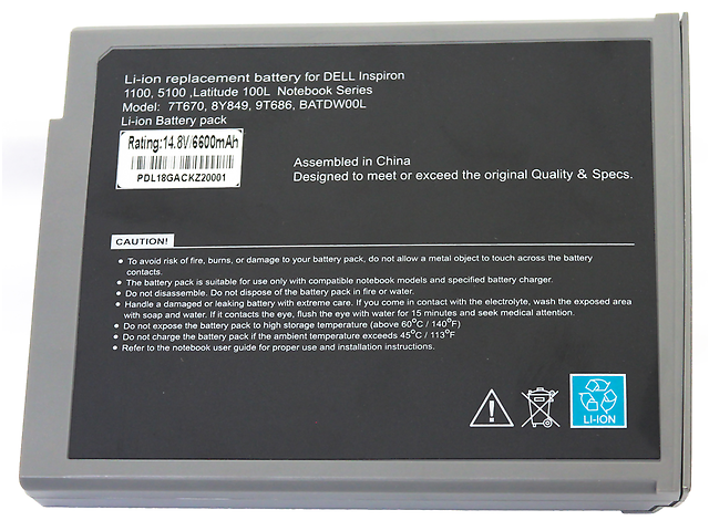 Oem Dl 18 H Inspiron 5100 H Batería Para Laptop 14.8 V 6600m Ah - ordena-com.myshopify.com
