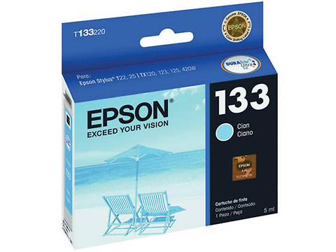 Epson T133 Cartucho Para T22 / Tx120/ Tx130, 8 Ml, Cian - ordena-com.myshopify.com