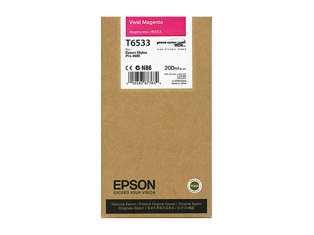 Epson T653300 Cartucho Ultra Chrome 200ml Hdr Magenta Vivo - ordena-com.myshopify.com