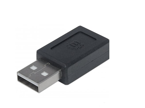 Manhattan  Adaptador Usb C Am Ah V2 Negro - ordena-com.myshopify.com