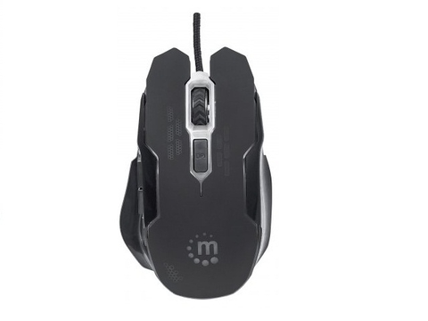 Manhattan 179164 Mouse Gamer óptico, Alámbrico, Usb, 2400 Dpi, Negro - ordena-com.myshopify.com