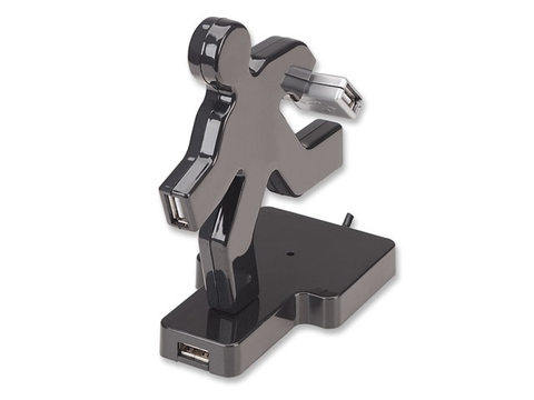 Manhattan 161626 Concentrador Hub Usb V2.0 4puertos Hombre