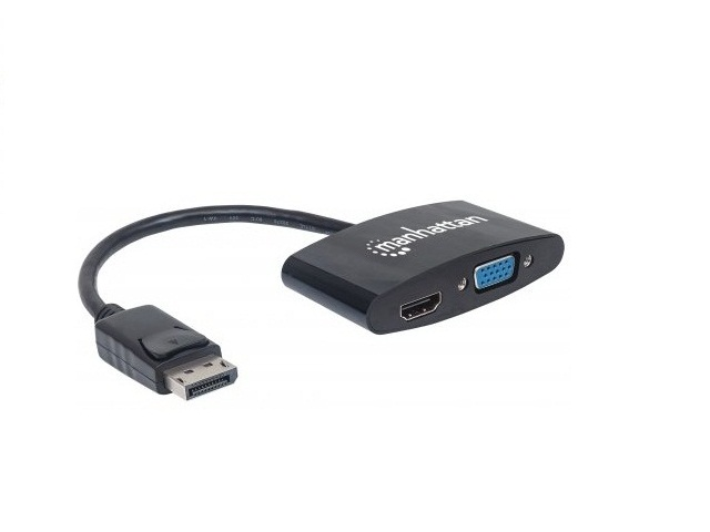 Manhattan 152587 Adaptador Displayport Macho   Hdmi/Vga Hembra, Negro - ordena-com.myshopify.com