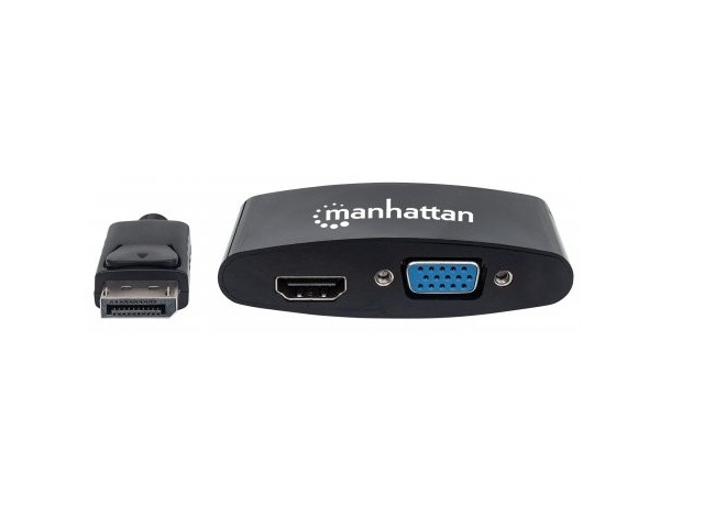 Manhattan 152587 Adaptador Displayport Macho   Hdmi/Vga Hembra, Negro - ordena-com.myshopify.com