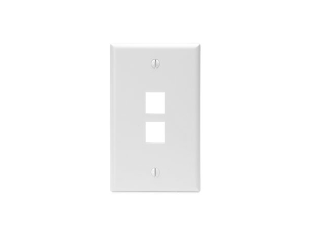 Leviton 41080 2 Wp Placa Quickport Placa Sencilla 2 Puertos Blanco