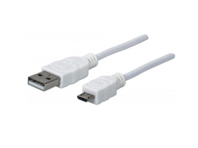 Manhattan 323987 Cable Usb V2.0 A-micro B 1.0 M Blanco