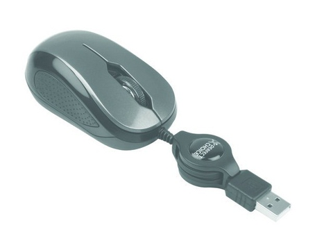 Perfect Choice Pc 043645 Mini Mouse Optico Retractil Gris