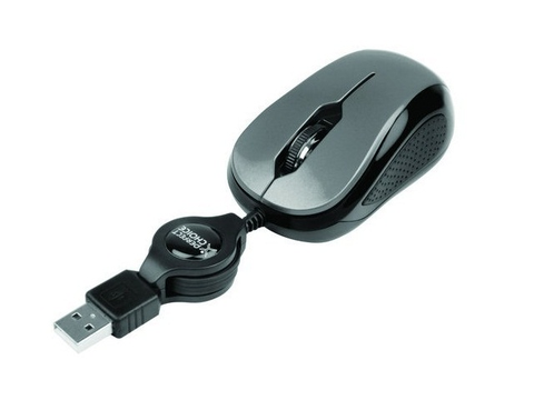 Perfect Choice Pc 043645 Mini Mouse Optico Retractil Gris