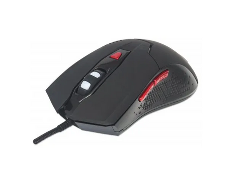 Manhattan 176071 Mouse Optico Gaming Negro Dpi Ajustables Luz Led