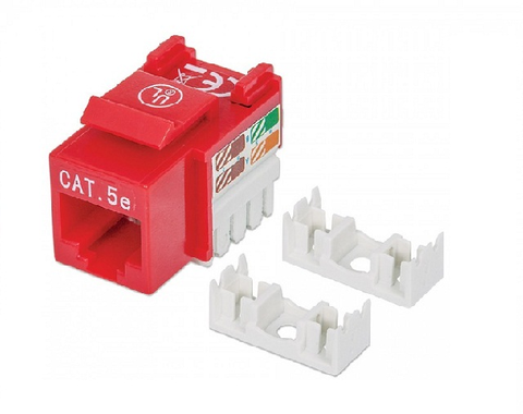 Jack De Impacto Utp Cat5E Calibre 22 Al 26 Awg Rojo