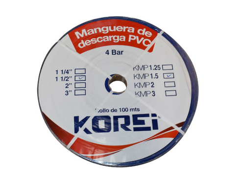 Korei Kmp1.5 Manguera Plana De Descarga 1.5 X 100 Mts 4 Bar - ordena-com.myshopify.com