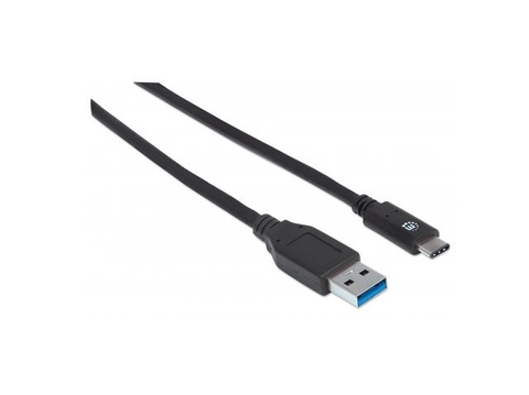 Manhattan 353373 Cable Usb Macho Tipo A -tipo C De 1m, Negro