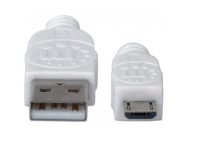 Manhattan 323987 Cable Usb V2.0 A-micro B 1.0 M Blanco