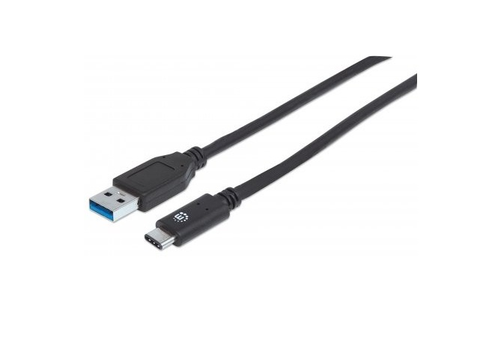 Manhattan 353373 Cable Usb Macho Tipo A -tipo C De 1m, Negro