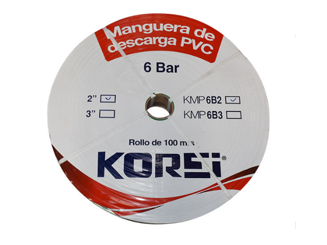 Korei Kmp6 B2 Manguera Plana De Descarga 2 X 100 Mts 6 Bar - ordena-com.myshopify.com