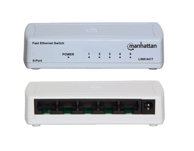 Manhattan 560672 Switch Ethernet 5 Ptos Mh Color Blanco - ordena-com.myshopify.com
