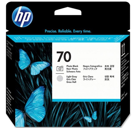 Hp 70 Cabezal De Impresion C9407 A Para Design Jet, Negro Gris Claro