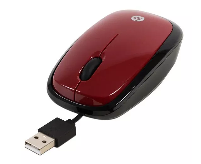 Hp X1250 Mouse Usb Alambrico Rojo/Negro - ordena-com.myshopify.com