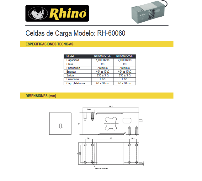 Rhino Rh 60060 Celdas De Carga De Aluminio - ordena-com.myshopify.com