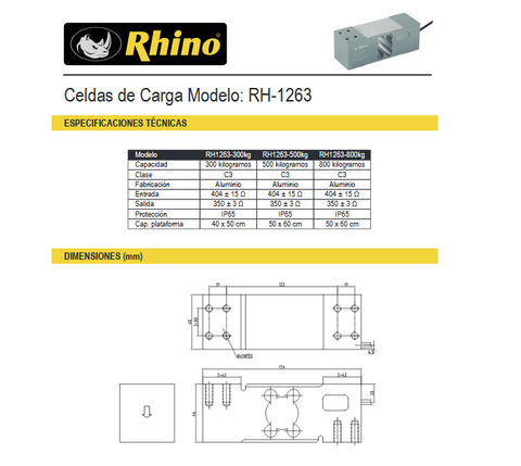 Rhino Rh 1263 Celdas De Carga De Aluminio - ordena-com.myshopify.com