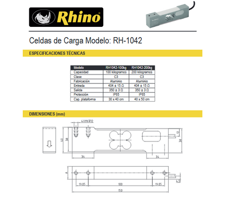 Rhino Rh 1042 Celdas De Carga De Aluminio - ordena-com.myshopify.com