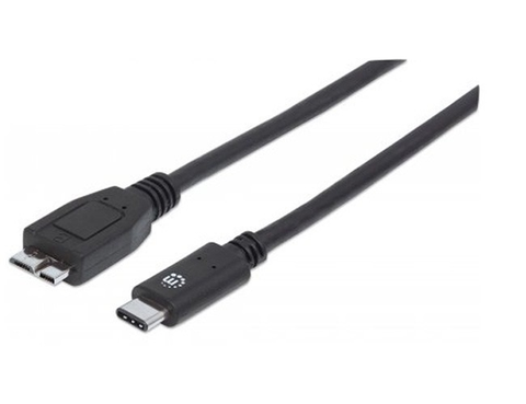 Manhattan 353397 Cable Usb C Cm Micro B V3.1 1.0 Mts 3 Amp Negro - ordena-com.myshopify.com