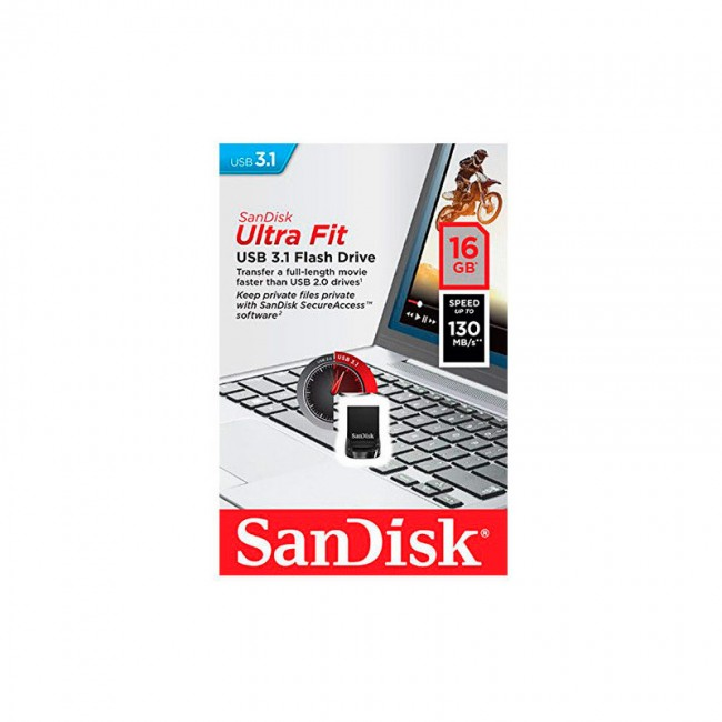 Sandisk Ultra Fit Memoria Usb,16 Gb, Usb 3.0, Negro Sdcz430 016 G G46 - ordena-com.myshopify.com