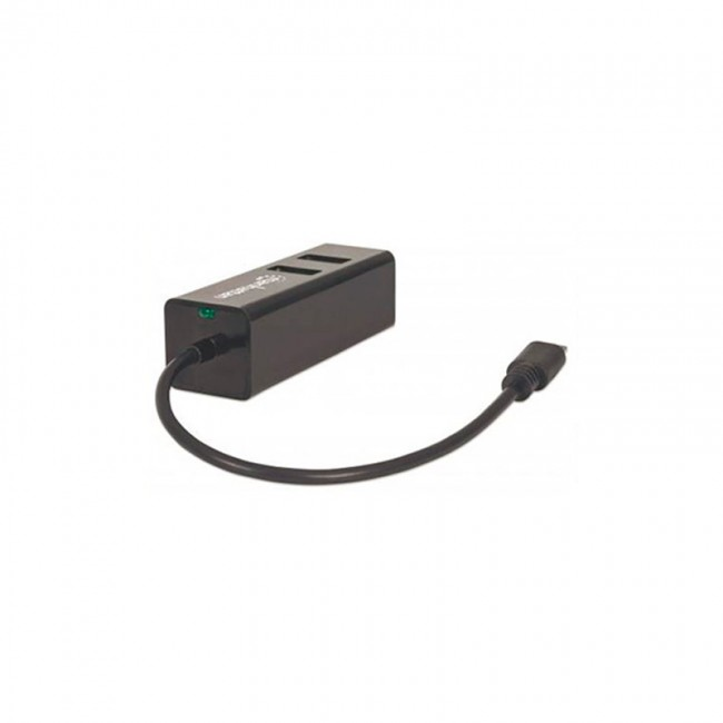 Manhattan 406239 Adaptador Otg Usb 2.0, 2 Puertos Usb, 24 En 1, Negro - ordena-com.myshopify.com