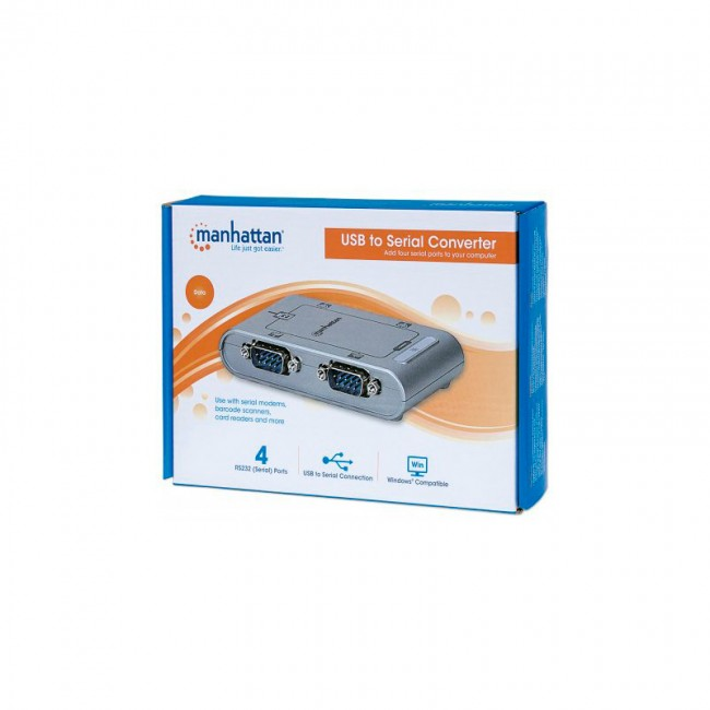 Manhattan 151047 Convertidor Usb A Serial Db9 M 4 Puertos - ordena-com.myshopify.com