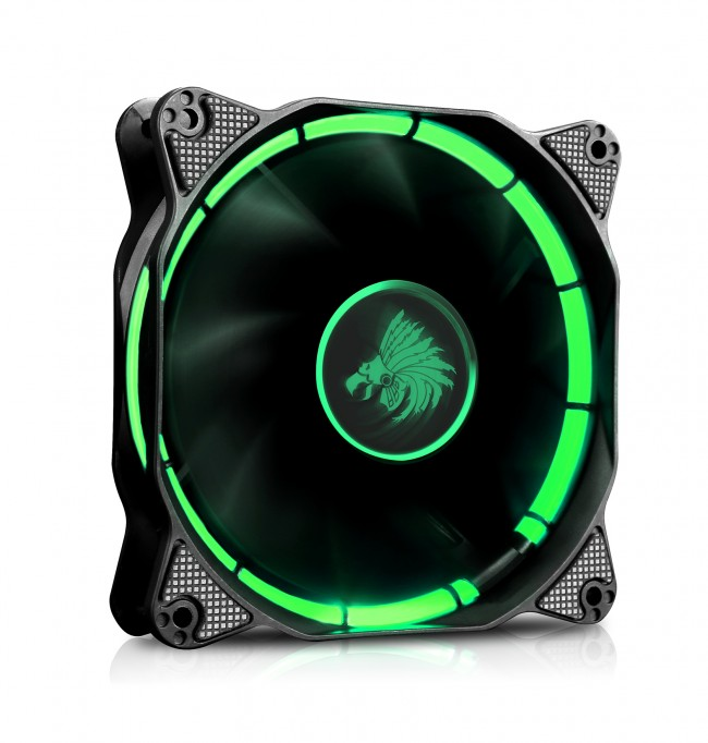 Ventilador Eagle Warrior 120mm HALO Tubo LED Verde