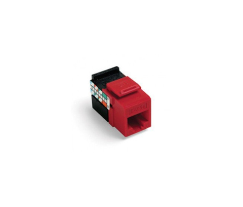 Leviton 5 G108 Rc5, Jack Modular Quickport Cat 5 E, Rojo.