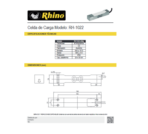 Rhino Rh 1022 Celdas De Carga De Aluminio - ordena-com.myshopify.com