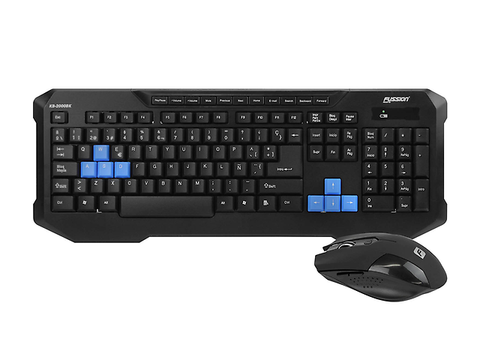 Fussion Kb 2000 Bk Kit Teclado Y Mouse Inalambrico Tipo Gamers - ordena-com.myshopify.com