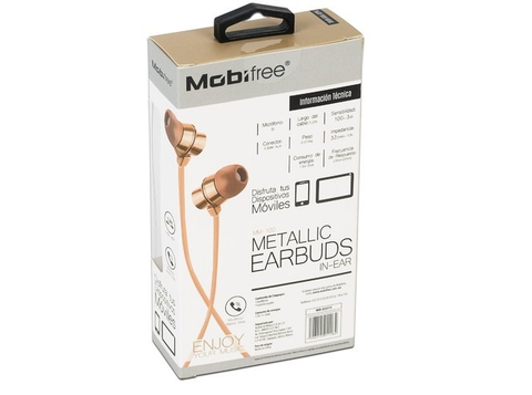 Mobi Free Mb 02015 Audifonos In Ear Con Microfono Alambrico Cafe Metalico - ordena-com.myshopify.com