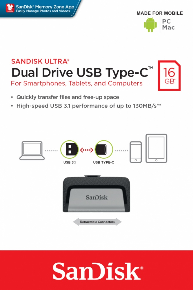 San Disk Ultra Memoria Usb Dual Drive, 16 Gb, Usb C 3.0, Plata Sdddc2 016 G G46 - ordena-com.myshopify.com