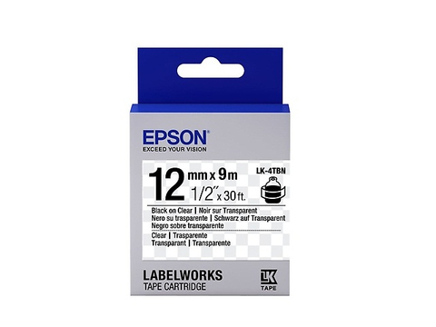 Epson Lk 4 Tbn Cinta 12mm X 9m P/Label Works Color Negro Sobre Transparente - ordena-com.myshopify.com