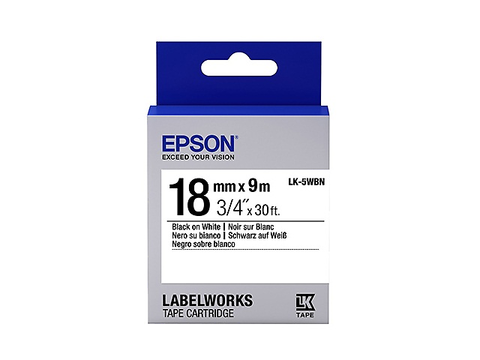 Epson Lk 5 Wbn Cinta Estandar 18mmx9mm Color Negra/Blanca - ordena-com.myshopify.com