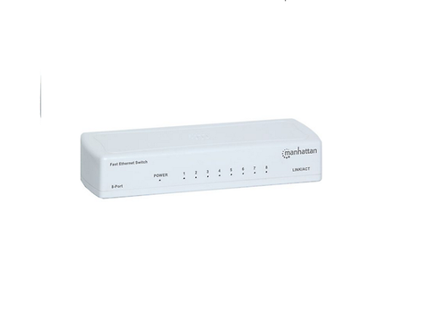 Manhattan 560689 Switch 8 Ptos Fast Ethernet 10/100 Mbps P/Escritorio - ordena-com.myshopify.com