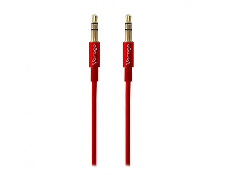 Vorago Cab 108 Cable De Audio 3.5 Mm Redondo Metalico Rojo - ordena-com.myshopify.com