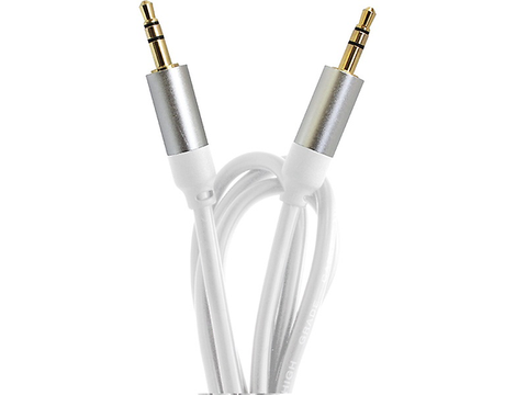 Vorago Cab 108 Cable De Audio 3.5 Mm Redondo Metalico Blanco - ordena-com.myshopify.com