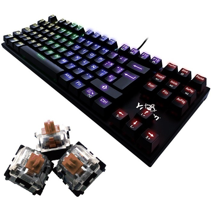 Yeyian Yat1805 Teclado Mecanico Gaming Spark Rgb Antighost Switch Cafe - ordena-com.myshopify.com